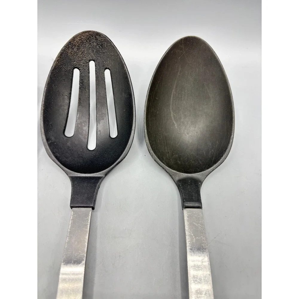 3 Pc‎ Kitchen Nylon Utensil Set Spatula Slotted Spoon Solid Spoon Made in USA